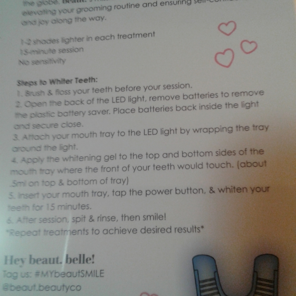 Beaut. Teeth whitening kit with light